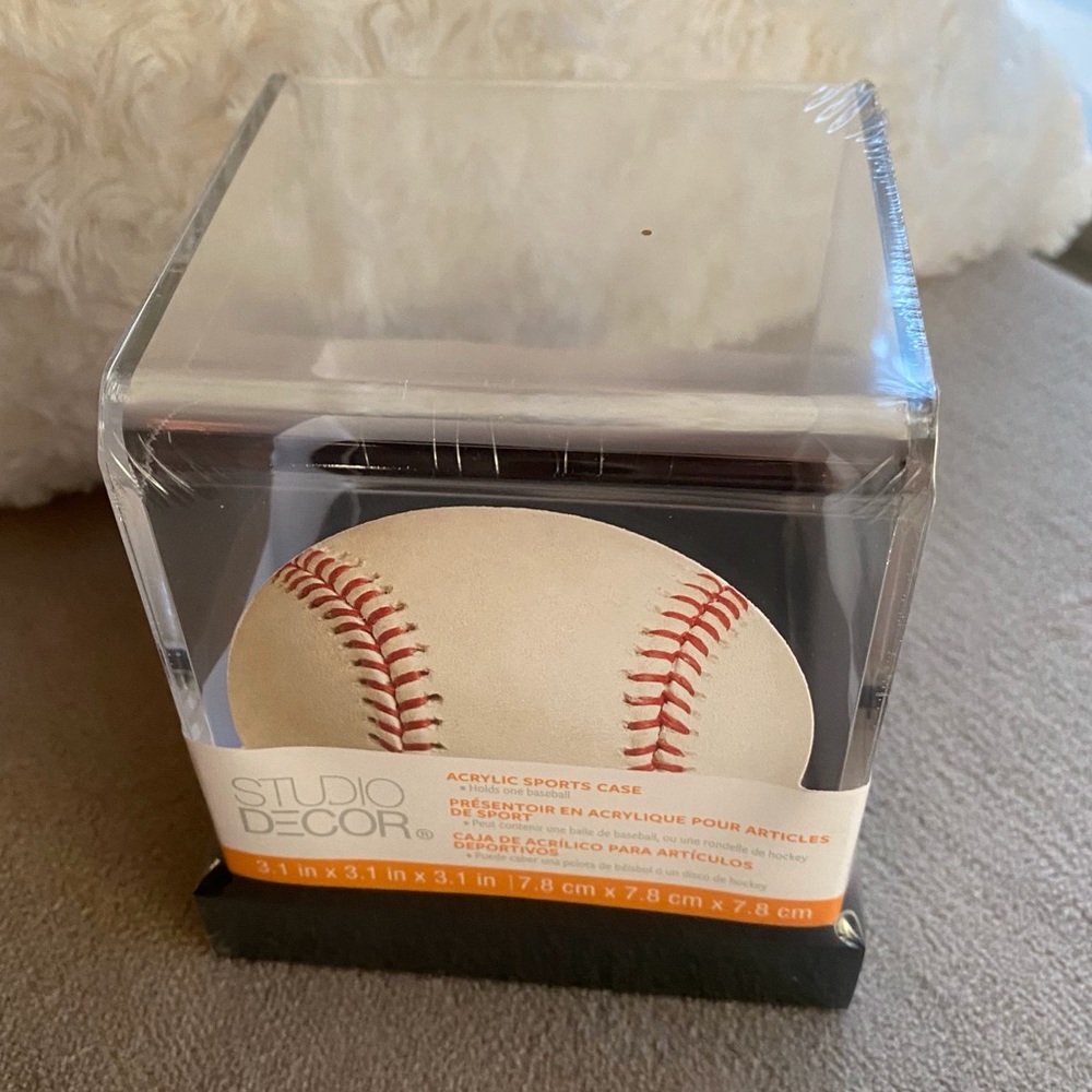 Baseball Keepsake Clear Acrylic Box or For Other Keepsakes That Fit New